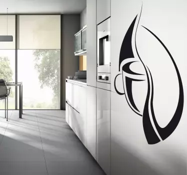 Pahar cu cafea logo sticker de perete - TenStickers