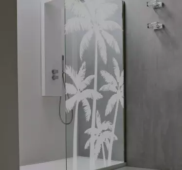 Palmtrees duș desen acasă autocolant - TenStickers