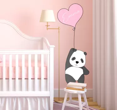 Panda cu autocolant personalizat cu baloane - TenStickers