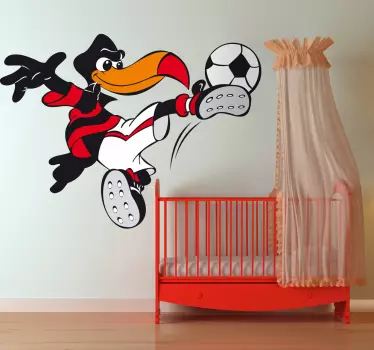 Pasăre copii fotbal autocolant - TenStickers