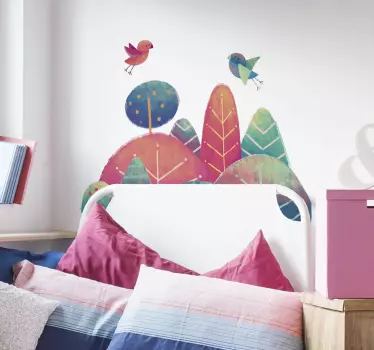 Pasăre peisaj perete decal - TenStickers