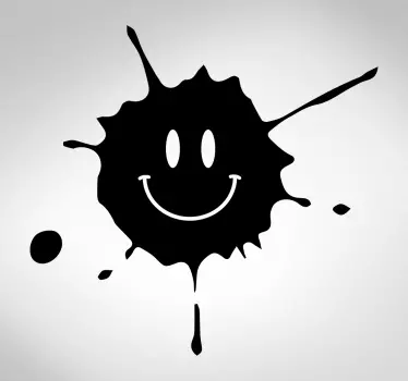 Pata fata fericita emoji decal perete - TenStickers