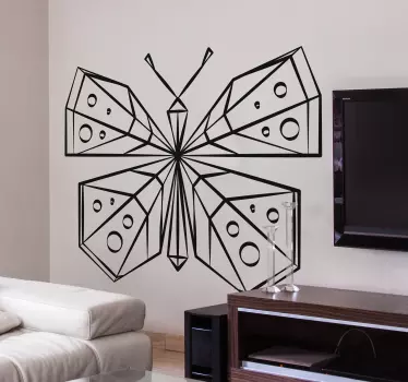 Perete decal fluture geometrice - TenStickers