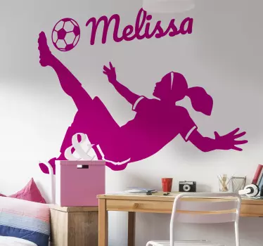Perete decal fotbal feminin - TenStickers