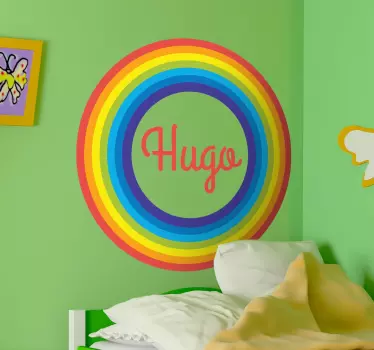Personalizabil curcubeu copii autocolant - TenStickers