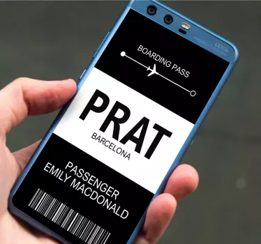 Personalizabil decal bilet de avion aeroport - TenStickers