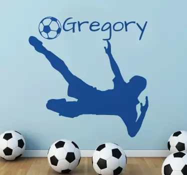 Personalizabil jucător de fotbal decorative de vinil - TenStickers