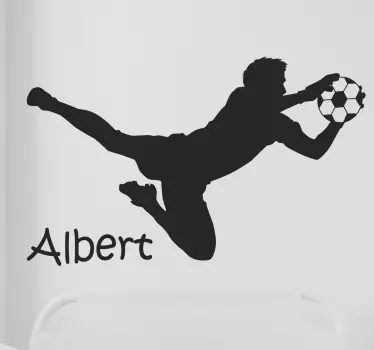 Personalizabil sticker de fotbal poartă - TenStickers