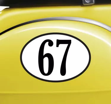 Personalizat număr de autocolant - TenStickers