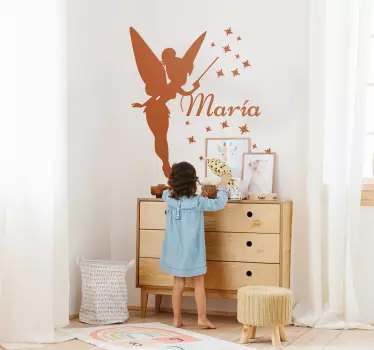 Personalizat sticker silueta bell tinker - TenStickers