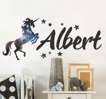 Personalizate cosmos unicorn perete autocolant - TenStickers