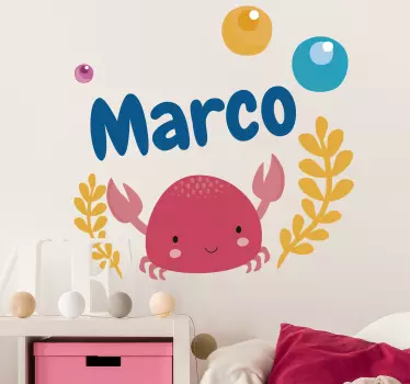 Crab de mare autocolant pe perete - TenStickers