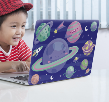 Piele colorată de laptop astral - TenStickers