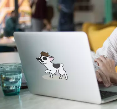 Pielea laptopului bulldog parizian - TenStickers