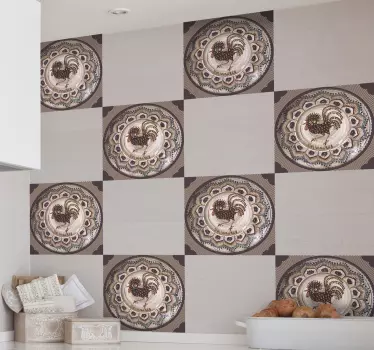 Placi ceramice horezu transfer tigla - TenStickers