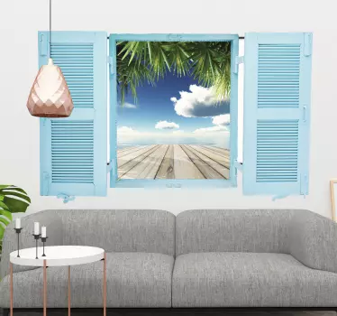 Plaja tropicala efecte vizuale decor de perete - TenStickers