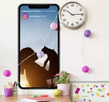 Poveste instagram cu autocolant foto personalizat - TenStickers