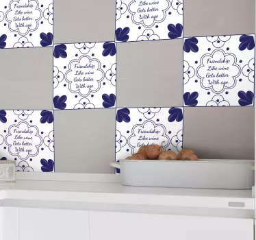 Prietenia este ca transferul de țiglă de vin - TenStickers