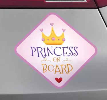 Printesa colorat roz pe autocolant - TenStickers