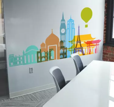 Profil de vinil locuri faimoase decor de perete - TenStickers
