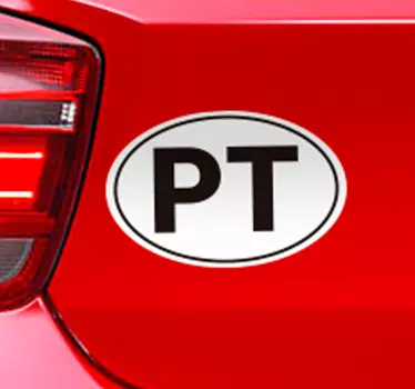 Pt ovală autovehicul decal - TenStickers