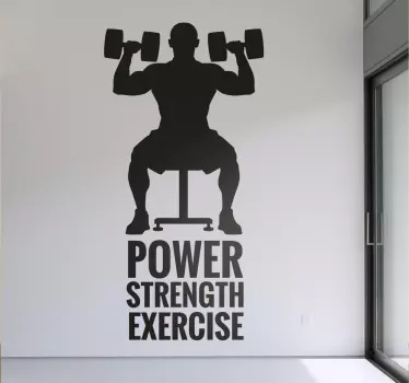 Putere, rezistență, exercițiu autocolant de perete - TenStickers
