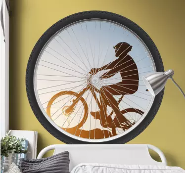 Roată de bicicletă cu decalcomanie foto de perete - TenStickers