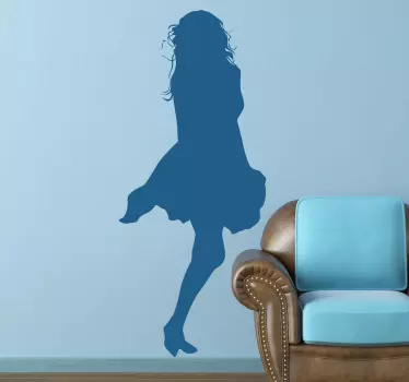 Rochie de vară doamnă siluetă - TenStickers