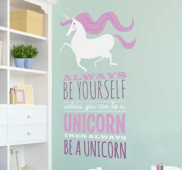 Să fie întotdeauna un autocolant de perete unicorn - TenStickers
