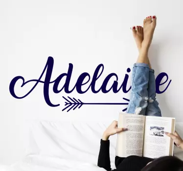 Săgeată cu numele copiilor decal perete text - TenStickers