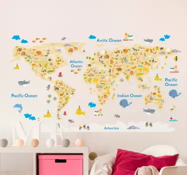 Sălbatice animale de pe planetă autocolant de perete - TenStickers