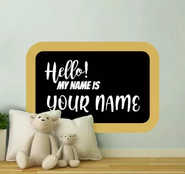 Salut numele meu este cu eticheta personalizată a ferestrei de nu - TenStickers