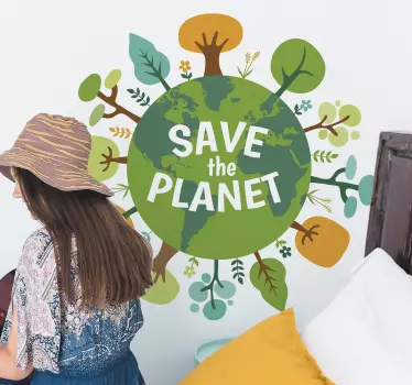 Salvați decalul peretelui planetei - TenStickers