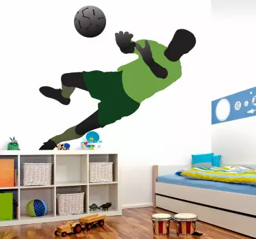 Scufundări portarul autocolant de perete de fotbal - TenStickers