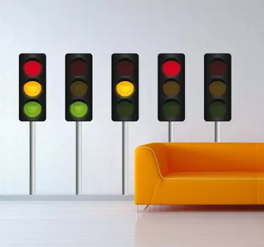 Semnalizator de autostradă pe perete - TenStickers