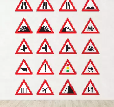 Semne de avertizare autocolante decorative - TenStickers