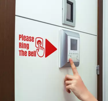 Semnează autocolante semn de intercom:Apăsați butonul pentru a vo - TenStickers