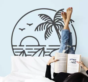 Sigla de plajă de surf decalcomanie de surf - TenStickers