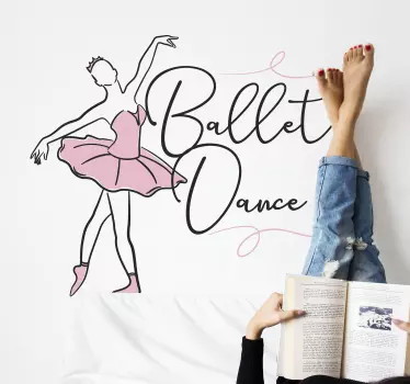 Silueta unui balerin balerină decal perete - TenStickers