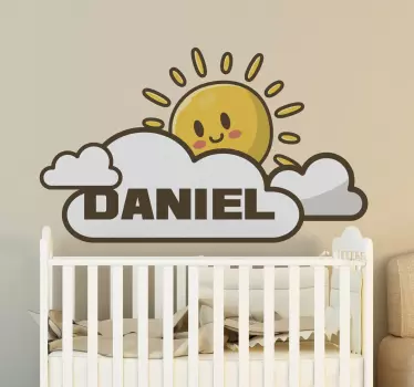 Soare peste nor dormitor perete decal - TenStickers