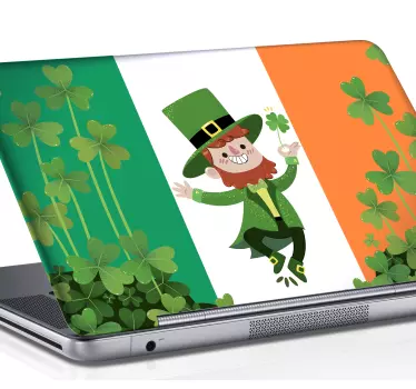 Steag irlandez laptop piele - TenStickers