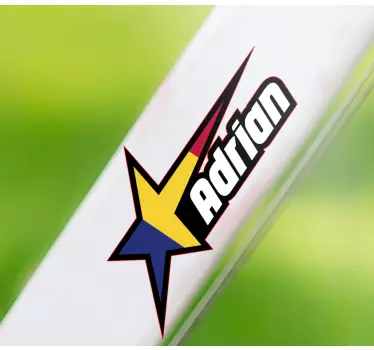 Steagul româniei și numele personalizat pentru biciclete - TenStickers