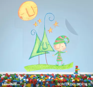 Sticker de elf de craciun - TenStickers