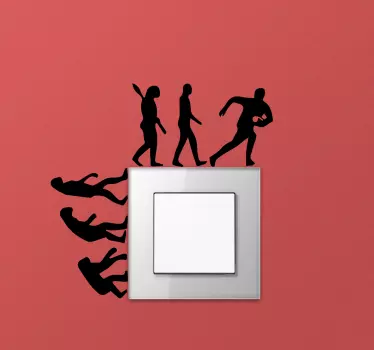 Sticker evoluție rugby - TenStickers