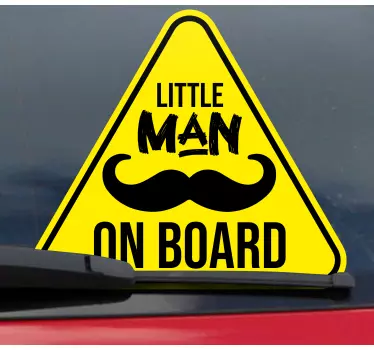 Sticker ilustrare om mic la bord - TenStickers