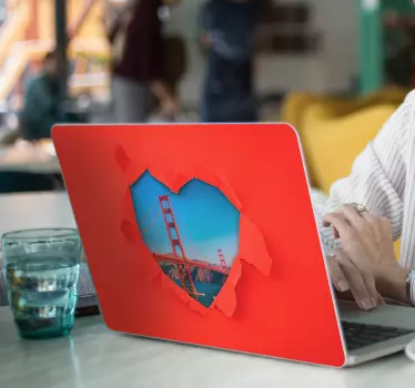 Sticker laptop portic aur - TenStickers