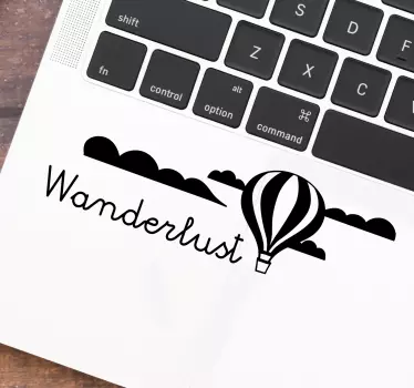 Sticker laptop wanderlust - TenStickers