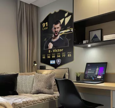 Stickere Decor Perete card negru și auriu - TenStickers