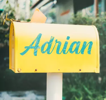 Autocolant cutie poștală nume clasic personalizabil - TenStickers