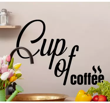 Stickere locuri decor cu citate despre cafea - TenStickers